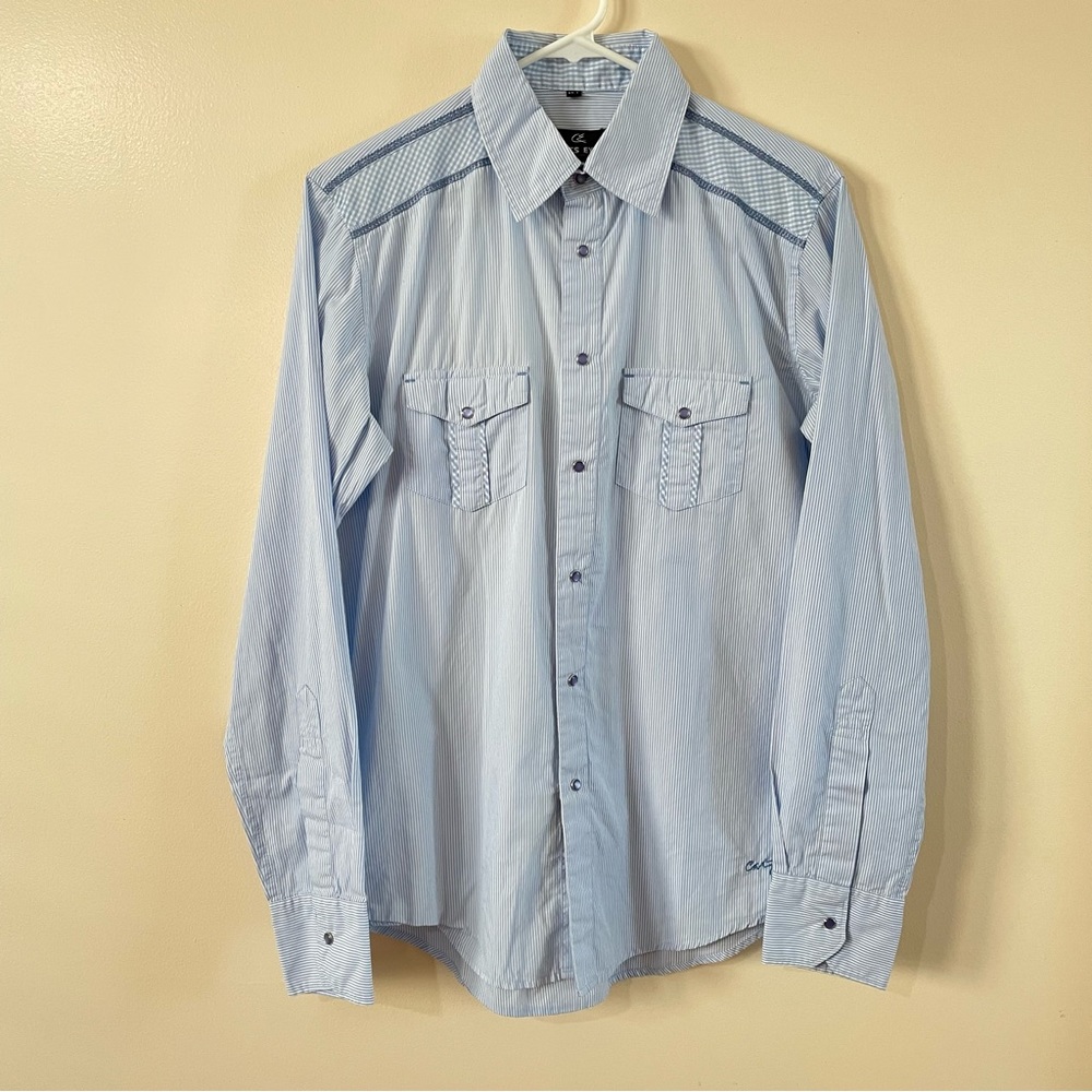 Cats Eye Men’s Long Sleeve Button Down Shirt (size:15 1/2)